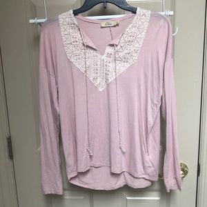 Long sleeve shirt with tassels